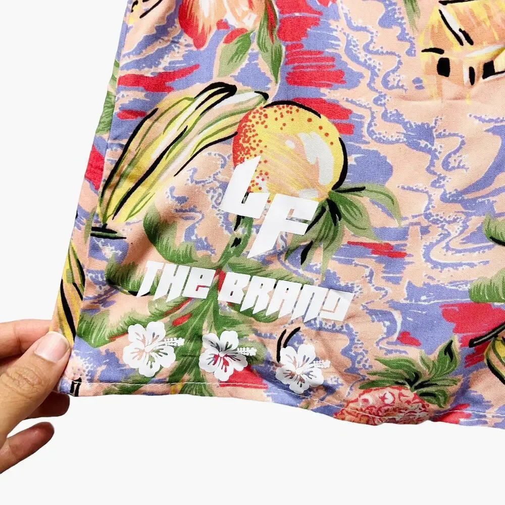 LF The Brand‎ Floral Tropical Shorts Pink Green